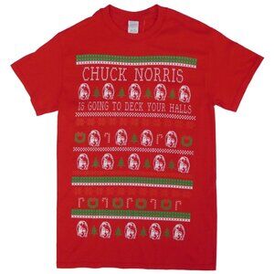 New! Chuck Norris Is Going To Deck Your Halls Christmas T-Shirt